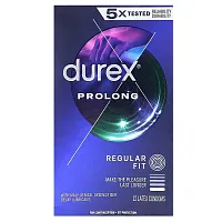 Durex, Prolong, Regular Fit, 12 Latex Condoms