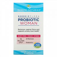 Nordic Naturals, Nordic Flora Probiotic, для женщин, 15 млрд КОЕ, 60 капсул