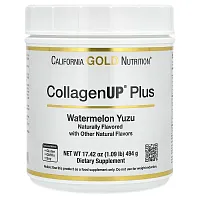 California Gold Nutrition, CollagenUp Plus, Hydrolyzed Marine Collagen Peptides with Fiber and Essential Amino Acids, Watermelon Yuzu, 1.09 lb (494 g)