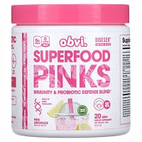 Obvi, Superfood Pinks, розовый лимонад, 124 г (4,37 унции)