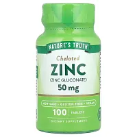 Nature&#x27;s Truth, Chelated Zinc, 50 mg, 100 Tablets