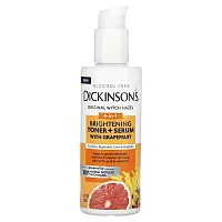 Dickinson Brands, Original Witch Hazel, 4-In-1 Brightening Toner + Serum with Grapefruit, Alcohol Free, 4 fl oz (118 ml)