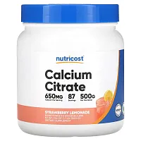 Nutricost, Calcium Citrate, Strawberry Lemonade, 17.6 oz (500 g)