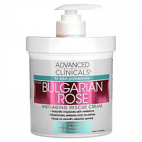 Advanced Clinicals, Anti-Aging Rescue Cream, Bulgarian Rose, 16 oz (454 g)