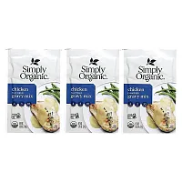 Simply Organic, Chicken Gravy Mix, 3 Packets, 0.85 oz (24 g) Each