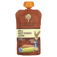 Pumpkin Tree Organics, Peter Rabbit Organics, Organic Fruit &amp; Vegetable Puree, Apple, Sweet Potato &amp; Corn, 4.4 oz (125 g)