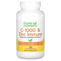 Super Nutrition, C-1000 &amp; Zinc Immune, 120 Veggie Capsules