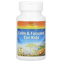 Thompson, Calm &amp; Focused for Kids, Natural Grape, 30 Chewables