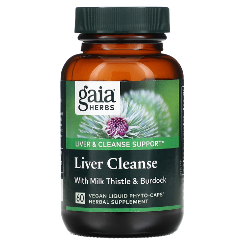 Gaia Herbs, Liver Cleanse, 60 вегетарианских фито-капсул с жидкостью фото 3