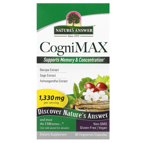 Nature&#x27;s Answer, CogniMax, 60 Vegetarian Capsules