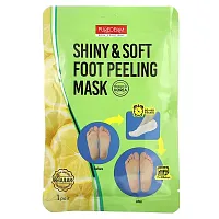 Purederm, Shiny &amp; Soft Foot Peeling Beauty Mask, Regular, 1 Pair, 17 g