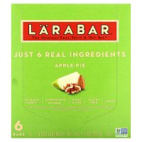 Larabar, The Original Real Fruit & Nut Bar, яблочный пирог, 6 батончиков, по 45 г (1,6 унции)