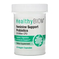 HealthyBiom, Feminine Support Probiotics, 25 Billion CFU, 30 Veggie Capsules