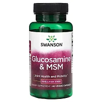 Swanson, Glucosamine &amp; MSM, 60 Veggie Capsules