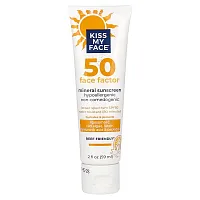 Kiss My Face, 50 Face Factor, Mineral Sunscreen, SPF 50, 2 fl oz (59 ml)