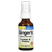 Herbs Etc., Singer&#x27;s Soothing Throat Spray, Non Alcohol, Lemon &amp; Honey, 1 fl oz (30 ml)