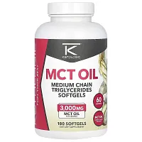 KetoLogic, MCT Oil, 3,000 mg, 180 Softgels (1,000 mg per Softgel)