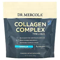 Dr. Mercola, Collagen Complex Type l, ll &amp; lll, Vanilla, 5 g, 10.89 oz (309 g)