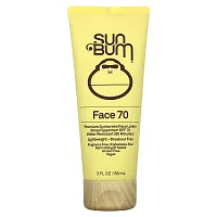 Sun Bum, Premium Sunscreen Face Lotion, SPF 70, Fragrance Free, 3 fl oz (88 ml)