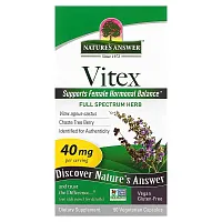 Nature&#x27;s Answer, Vitex, Agnus-Castus Chaste Tree Berry, 40 mg, 90 Vegetarian Capsules