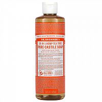 Dr. Bronner's, 18-в-1 чистое кастильское мыло из конопли, чайное дерево, 473 мл (16 жидк. Унций)