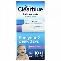 Clearblue, Easy Ovulation Kit, 10 тестов на овуляцию + 1 тест на беременность