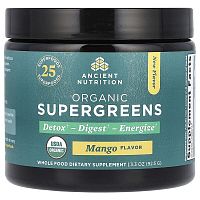 Ancient Nutrition, Organic SuperGreens, Mango, 3.3 oz (92.5 g)