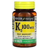 Mason Natural, Vitamin K2, 100 mcg, 100 Tablets