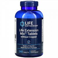 Life Extension, комплекс таблеток без меди, 240 таблеток