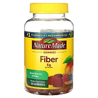 Nature Made, Fiber Gummies, Orange &amp; Mixed Berry, 5 g, 90 Gummies (1.5 g per Gummy)