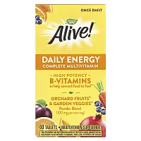 Nature&#x27;s Way, Alive! Daily Energy, Complete Multivitamin, 60 Tablets