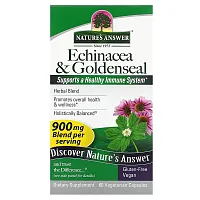 Nature&#x27;s Answer, Echinacea &amp; Goldenseal, 60 Vegetarian Capsules