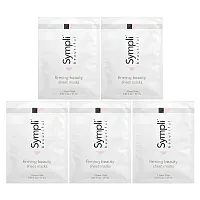 Sympli Beautiful, Firming Beauty Sheet Mask, 5 Sheet Masks, 0.85 fl oz (25 ml) Each