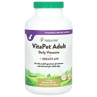 NaturVet, VitaPet Adult, Daily Vitamins + Breath Aid, For Dogs, 180 Chewable Tabs, 1 lb (468 g)