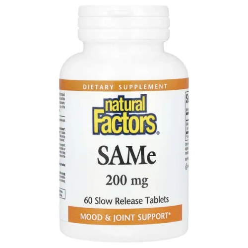 Natural Factors, SAMe , 200 mg, 60 Slow Release Tablets