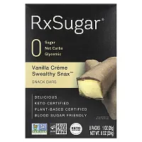 RxSugar, Swealthy Snax, Snack Bars, Vanilla Creme, 8 Packs, 1 oz (28 g) Each