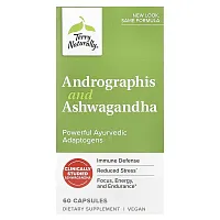 Terry Naturally, Andrographis and Ashwagandha, 60 Capsules