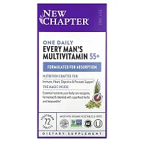 New Chapter, Every Man&#x27;s One Daily 55+ Multivitamin, 72 Vegetarian Tablets