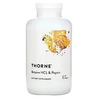 Thorne, Betaine HCL &amp; Pepsin, 450 Capsules