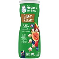 Gerber, Organic for Baby, Grain & Grow, Puffs, снек из воздушных злаков, для детей от 8 месяцев, ягоды инжира, 42 г (1,48 унции)