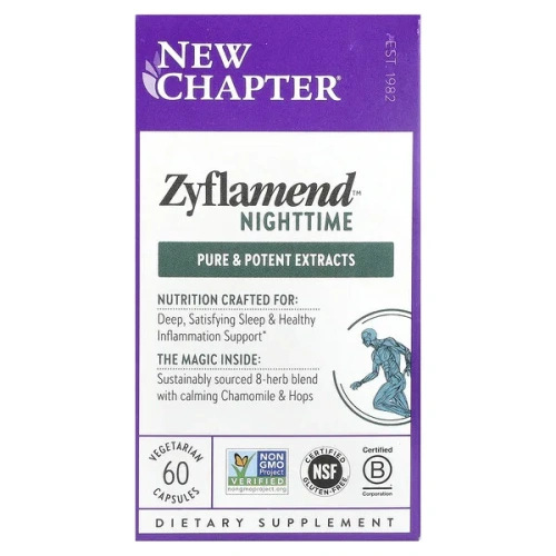 New Chapter, Zyflamend Nighttime, 60 Vegetarian Capsules