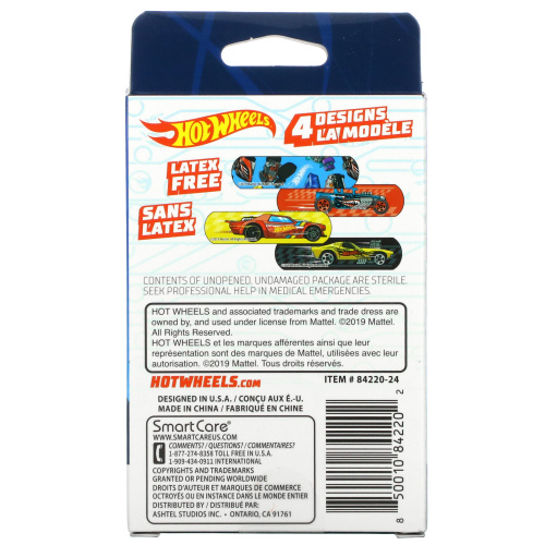 Smart Care, Adhesive Bandages, Hot Wheels, 20 Bandages фото 2