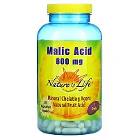 Nature&#x27;s Life, Malic Acid, 800 mg, 250 Vegetarian Capsules