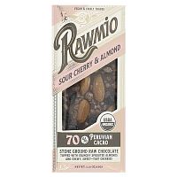 Rawmio, Stone Ground Raw Chocolate, Sour Cherry &amp; Almond, 2.12 oz (60 g)