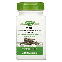 Nature&#x27;s Way, DGL, Deglycyrrhizinated Licorice, 100 Chewable Tablets