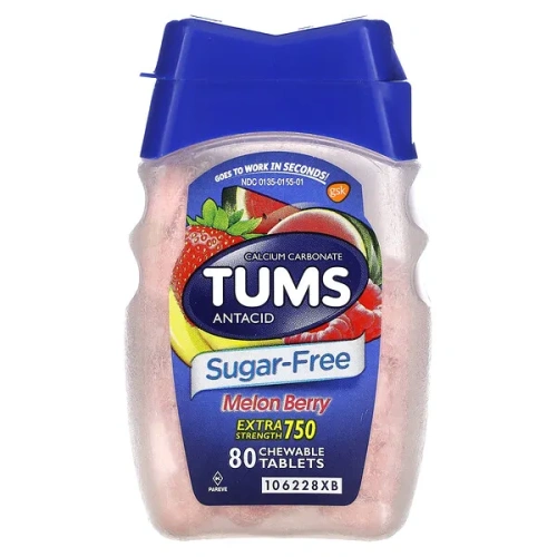 Tums, Extra Strength Antacid, Melon Berry, 80 Chewable Tablets