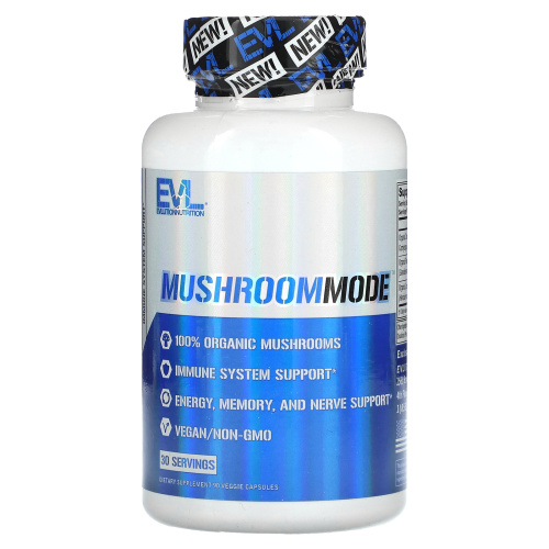 EVLution Nutrition, MushroomMode, 90 растительных капсул