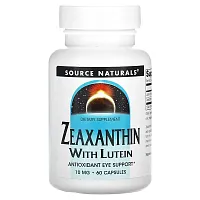 Source Naturals, Zeaxanthin with Lutein, 10 mg, 60 Capsules