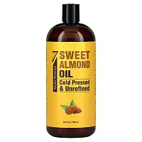 Seven Minerals, Sweet Almond Oil, Cold Pressed &amp; Unrefined, Unscented, 32 fl oz (950 ml)