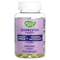 Nature&#x27;s Way, Quercetin Gummies With Zinc, Lemon, 60 Gummies